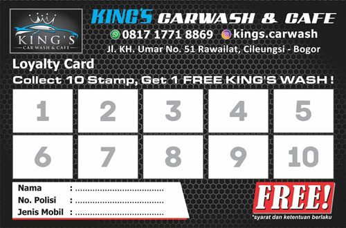 kings carwash cafe loyalty card Kings Carwash & Cafe