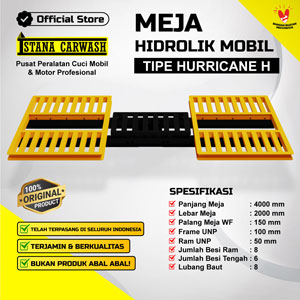 meja hidrolik mobil hurricane h 300 Spare Part Alat Cuci Mobil & Motor