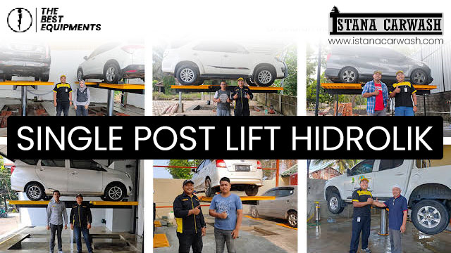 single post lift hidrolik Alat Cuci Mobil Single Post Lift Hidrolik