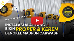 instalasi air hose reel Foto Video Istana Carwash