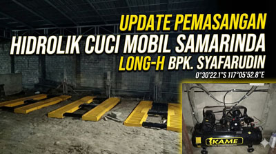 Instalasi 3 Unit Hidrolik Cuci Mobil Tipe Long H Kompresor Udara di Samarinda Instalasi 3 Unit Hidrolik Cuci Mobil Tipe Long H & Kompresor Udara di Samarinda