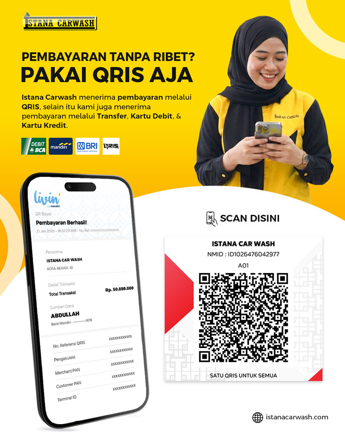 QRIS BARU ISCAR Rekening Pembayaran Produk Istana Carwash